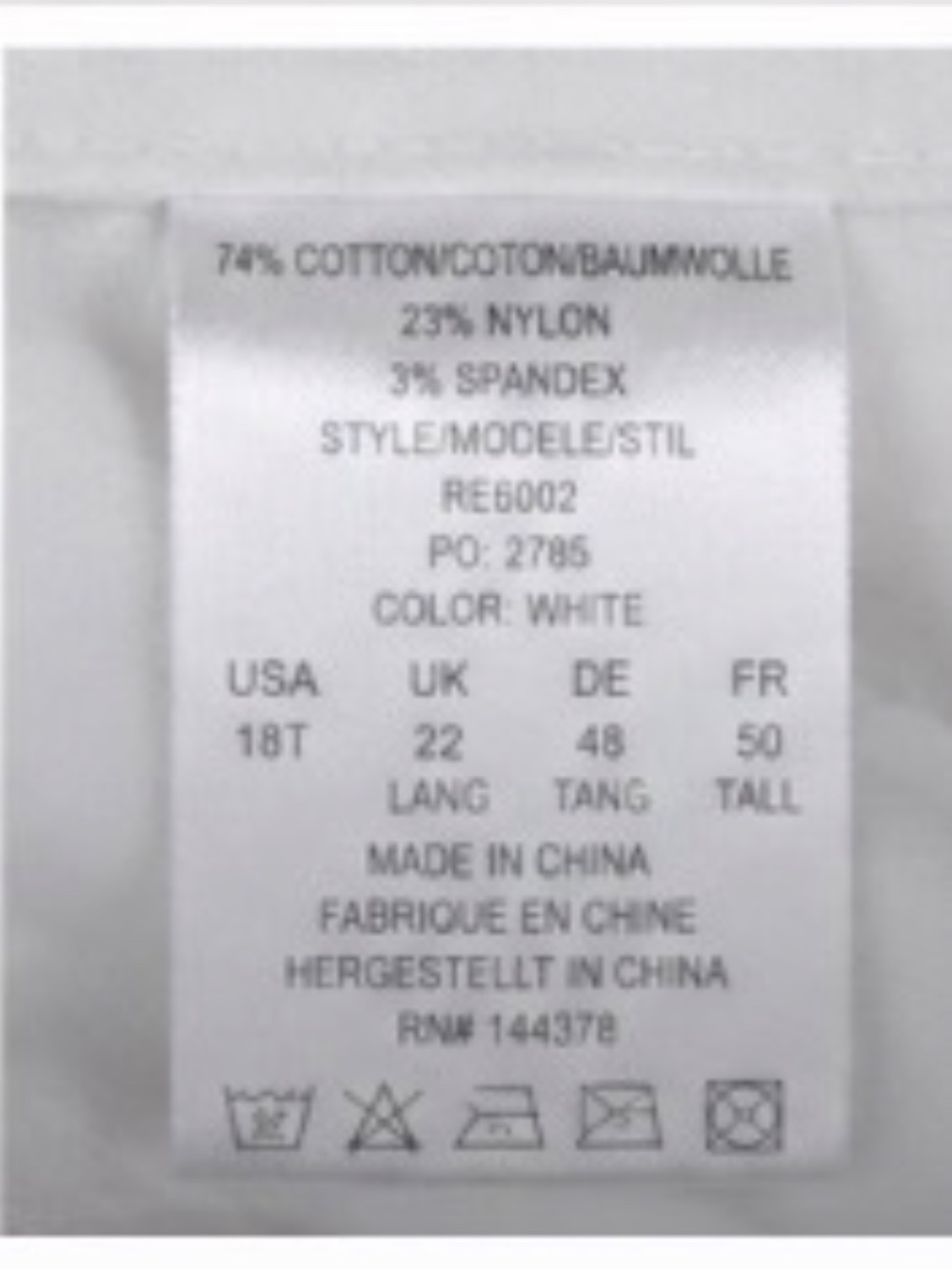 Rekucci White Pull-On Capri Pants Women's 18 Tall - Picture 5 of 5